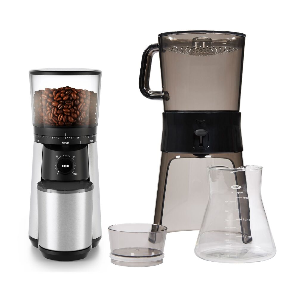 Cold Brew Coffee Maker & Conical Burr Coffee Grinder Bundle X2