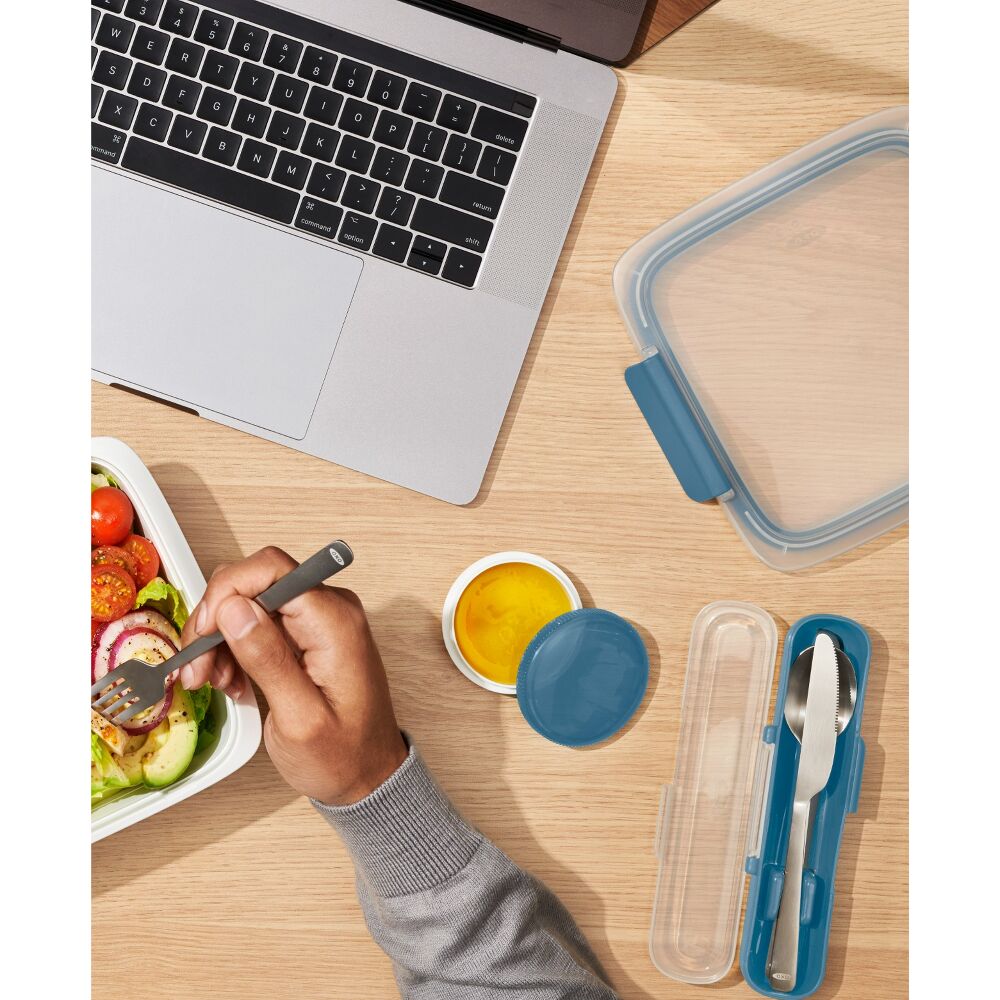 Prep & Go Stainless Steel Utensils With Case - Ocean Blue B2