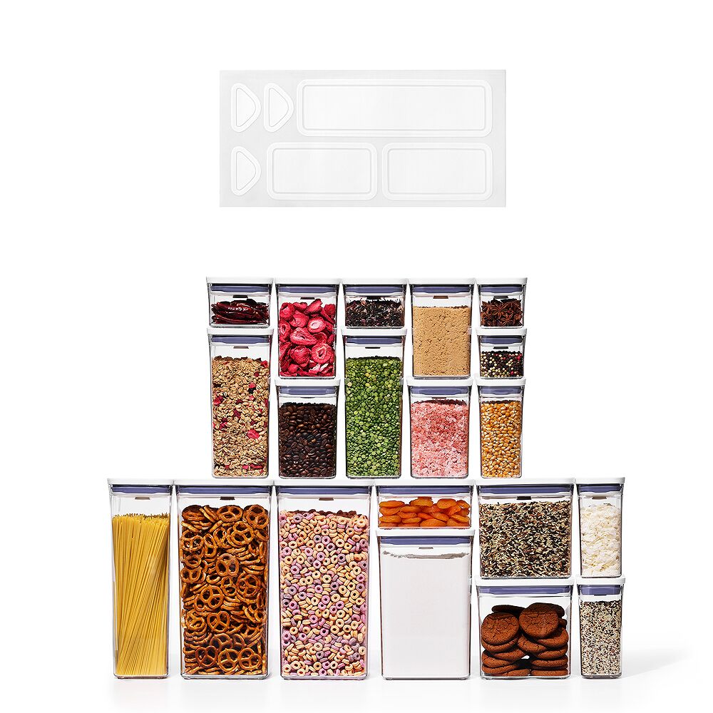 POP Removable Labels & 20-Piece POP Container Set Bundle P7