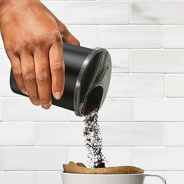 Replacement Coffee Grounds Container for Conical Burr Coffee Grinder - Matte Black E6