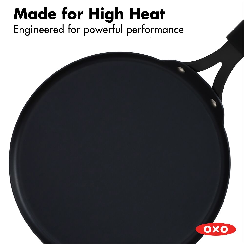 Obsidian Carbon Steel 10-Inch Crêpe Pan with Silicone Sleeve U6