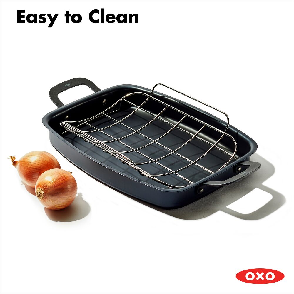 Carbon Steel Obsidian Series Roaster with Rack R6