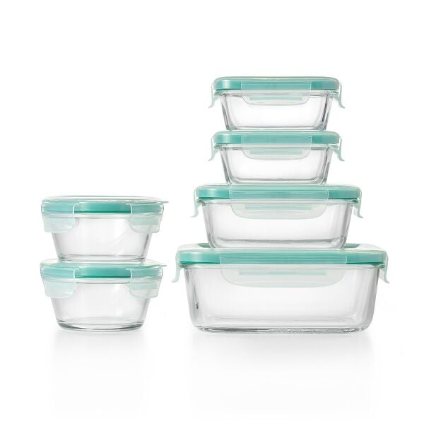 OXO Good Grips 12 Piece Smart Seal Glass Container Set E9