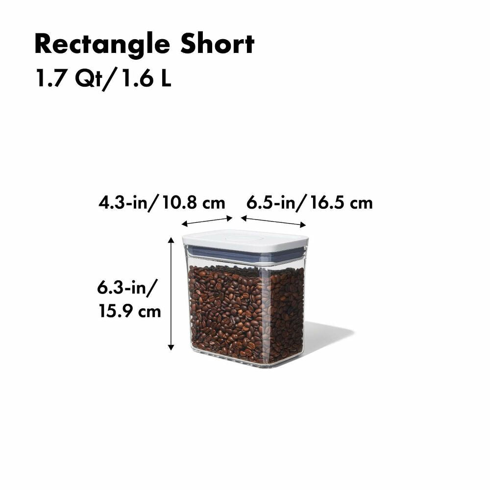 POP Container - Rectangle Short (1.7 Qt/1.6 L) - Matte Black U2