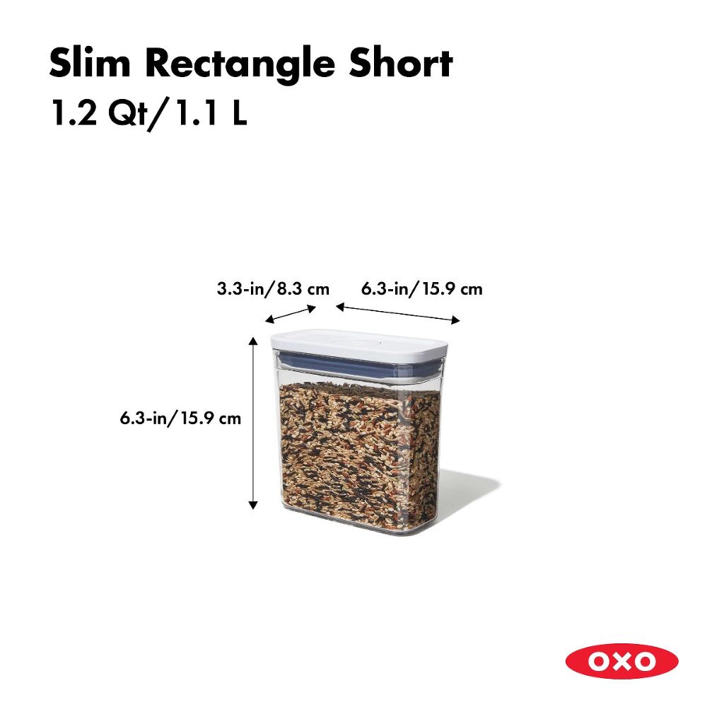 POP Container - Slim Rectangle Short (1.2 Qt.) W7
