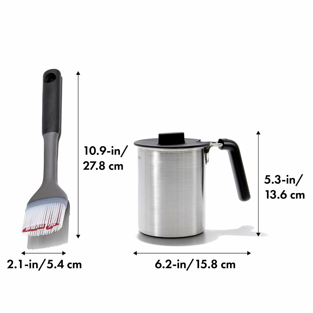Grilling Basting Pot and Brush Set Y2