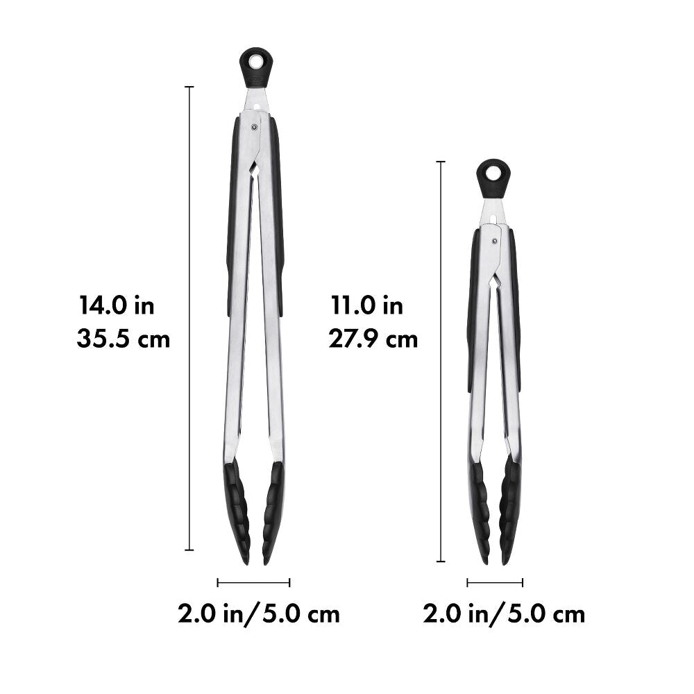 2-Piece Tongs with Nylon Heads Set H1