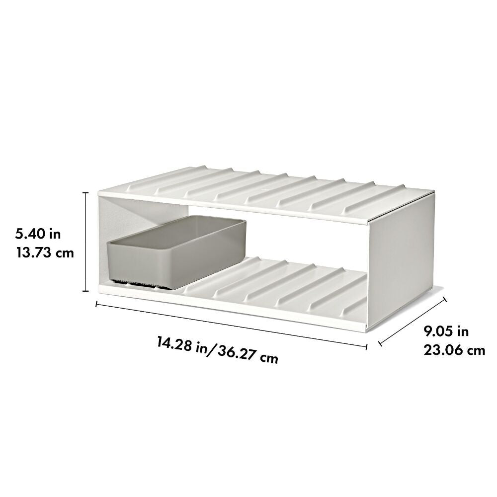 Water Bottle Organizer with Accessory Bin V5