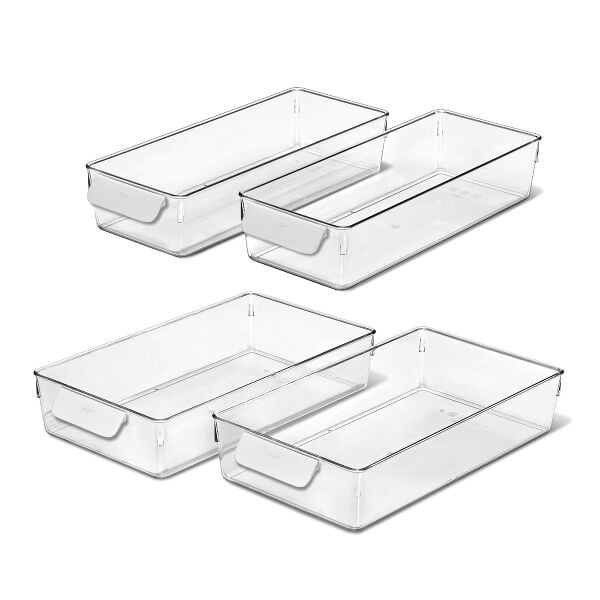 4 Piece Refrigerator Storage Bin Starter Set O1