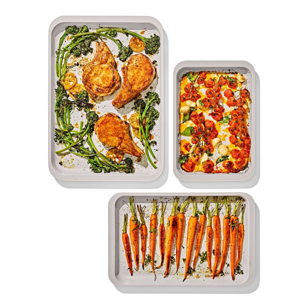 Non-Stick Pro Ceramic Coated Metal Bakeware 3 Pc Set R8
