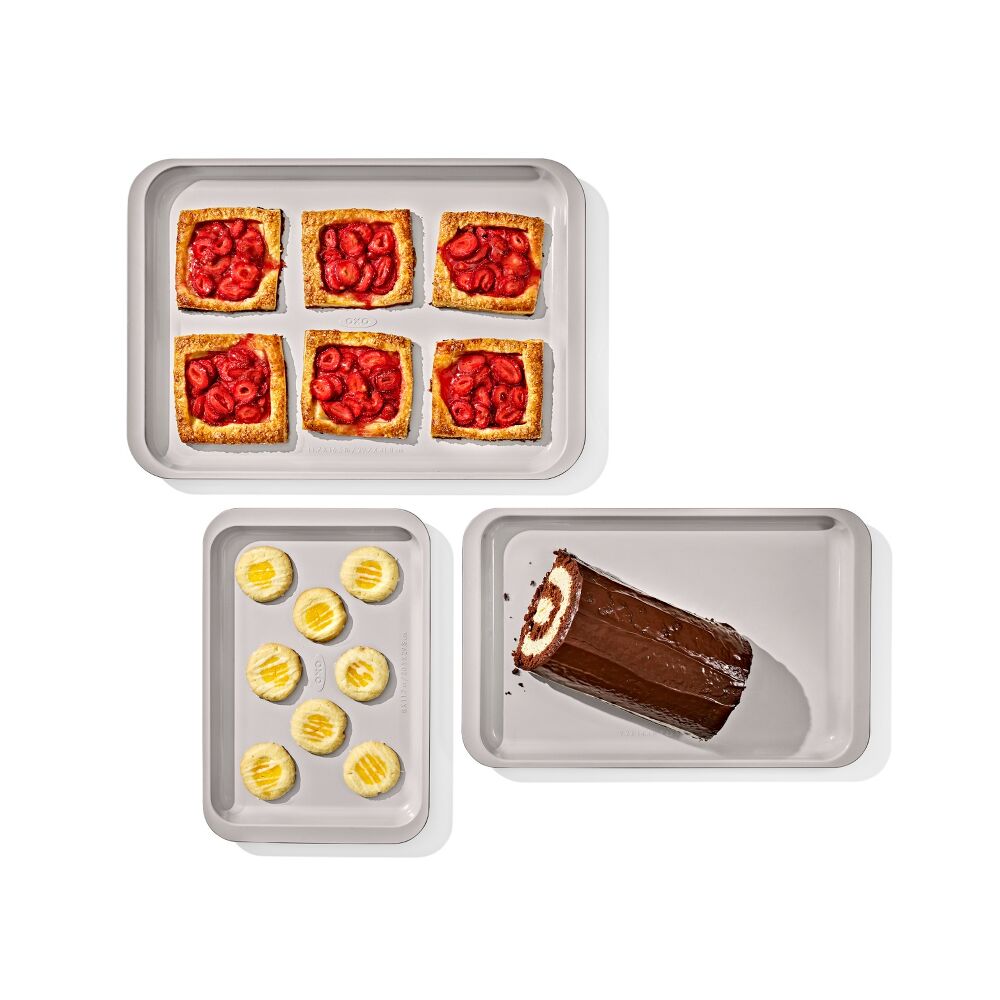 Non-Stick Pro Ceramic Coated Metal Bakeware 3 Pc Set R8