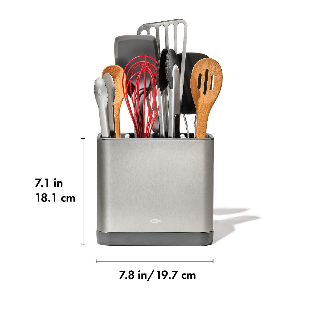 Adjustable Stainless Steel Utensil Holder - Large C9
