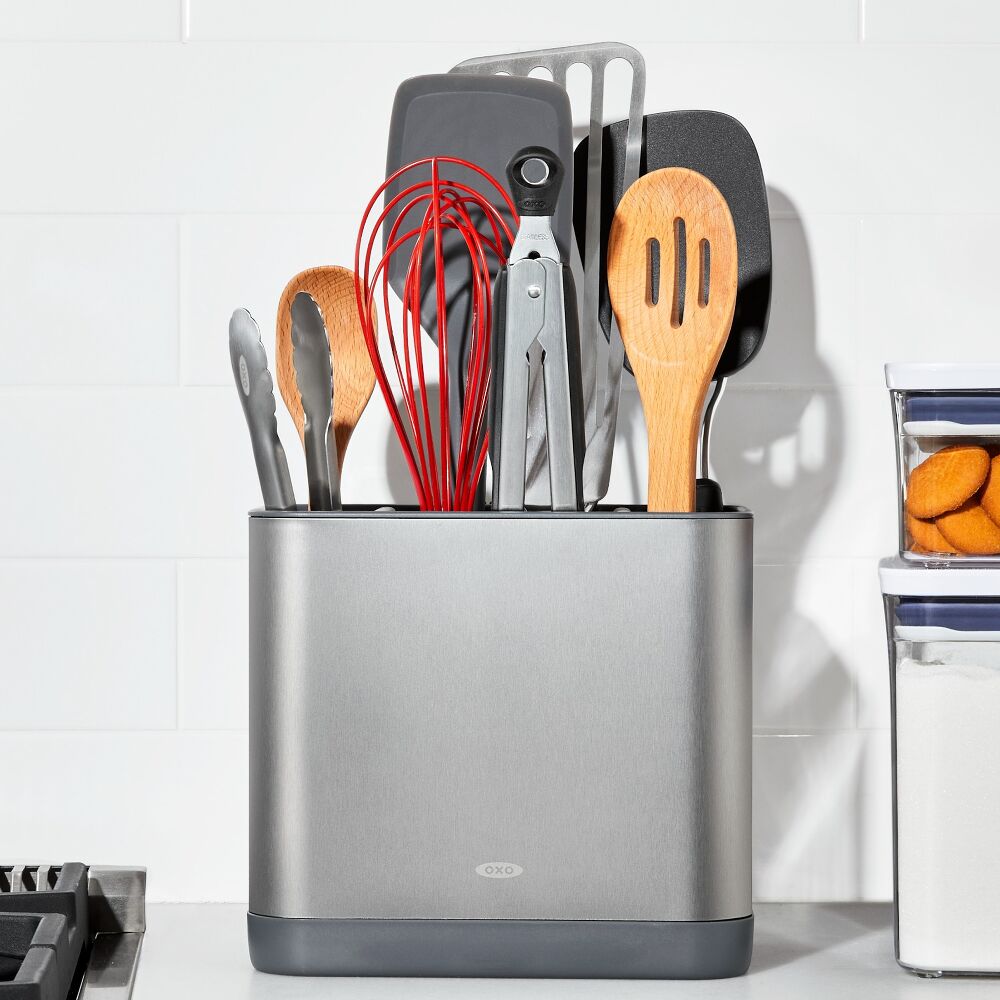 Adjustable Stainless Steel Utensil Holder - Large C9
