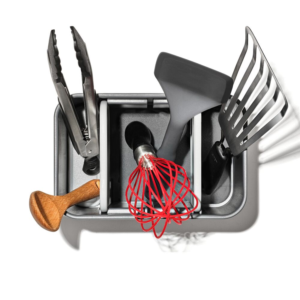 Adjustable Stainless Steel Utensil Holder - Large C9