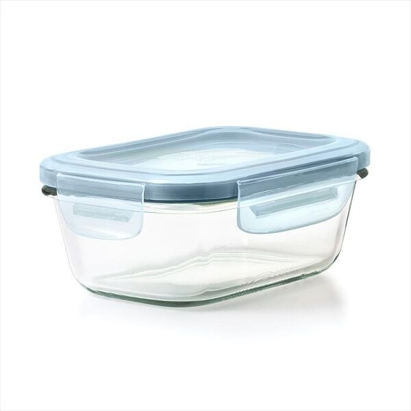 Smart Seal 1.6-Cup Glass Rectangle Container - Arctic Blue F0