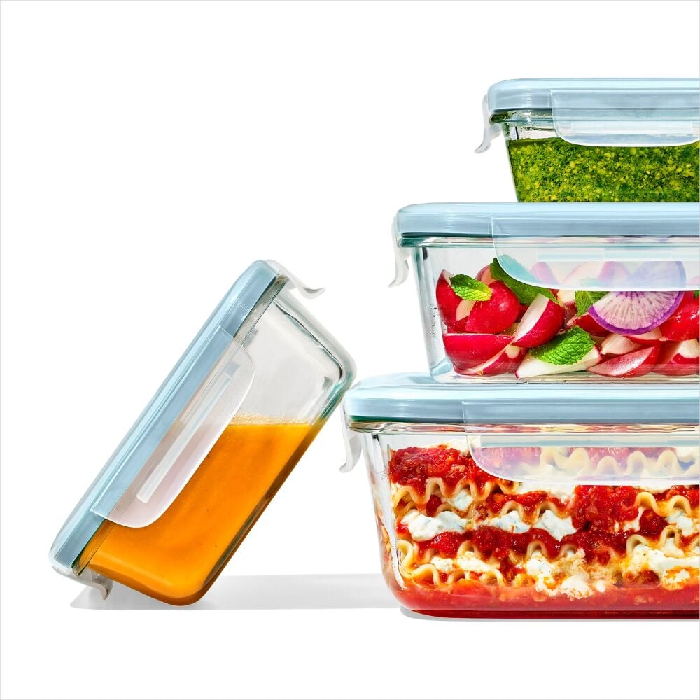 12-Piece Smart Seal Glass Container Set - Arctic Blue S5