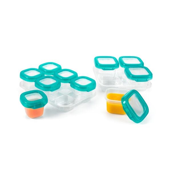 12-Piece Baby Blocks™ Plastic Freezer Storage Container Set - Tot Teal M7