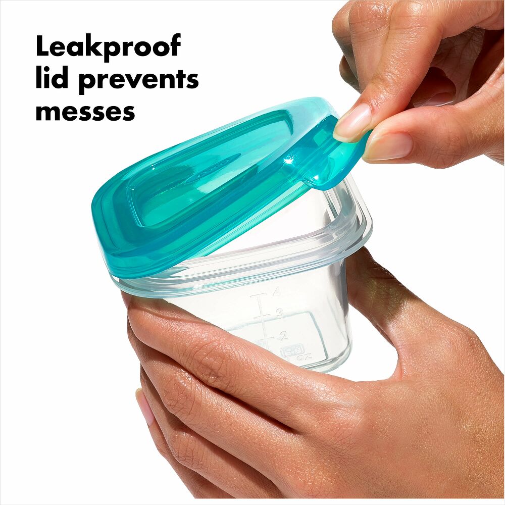 4 oz Baby Blocks™ Silicone Freezer Storage Containers - Tot Teal Q5