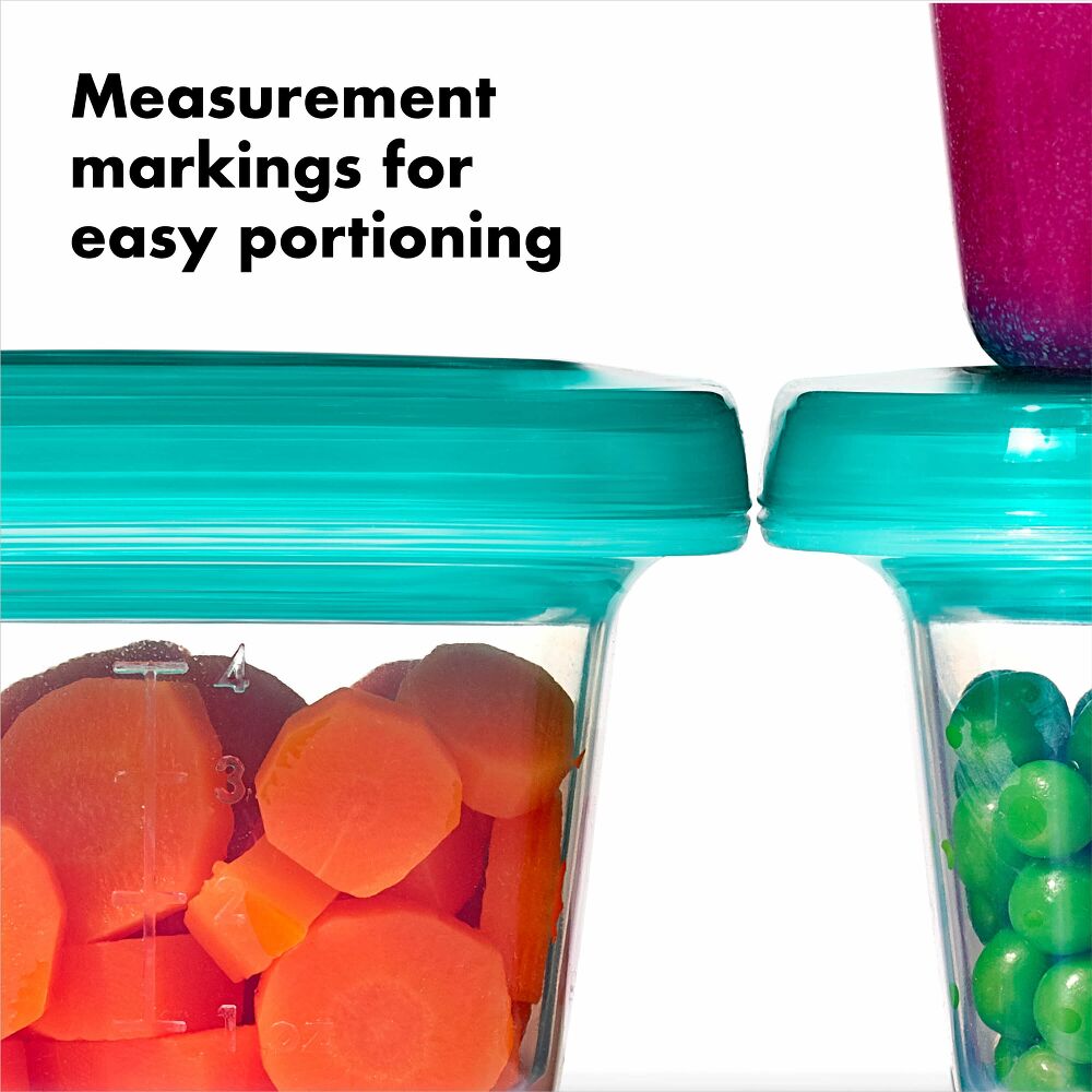 4 oz Baby Blocks™ Silicone Freezer Storage Containers - Tot Teal Q5