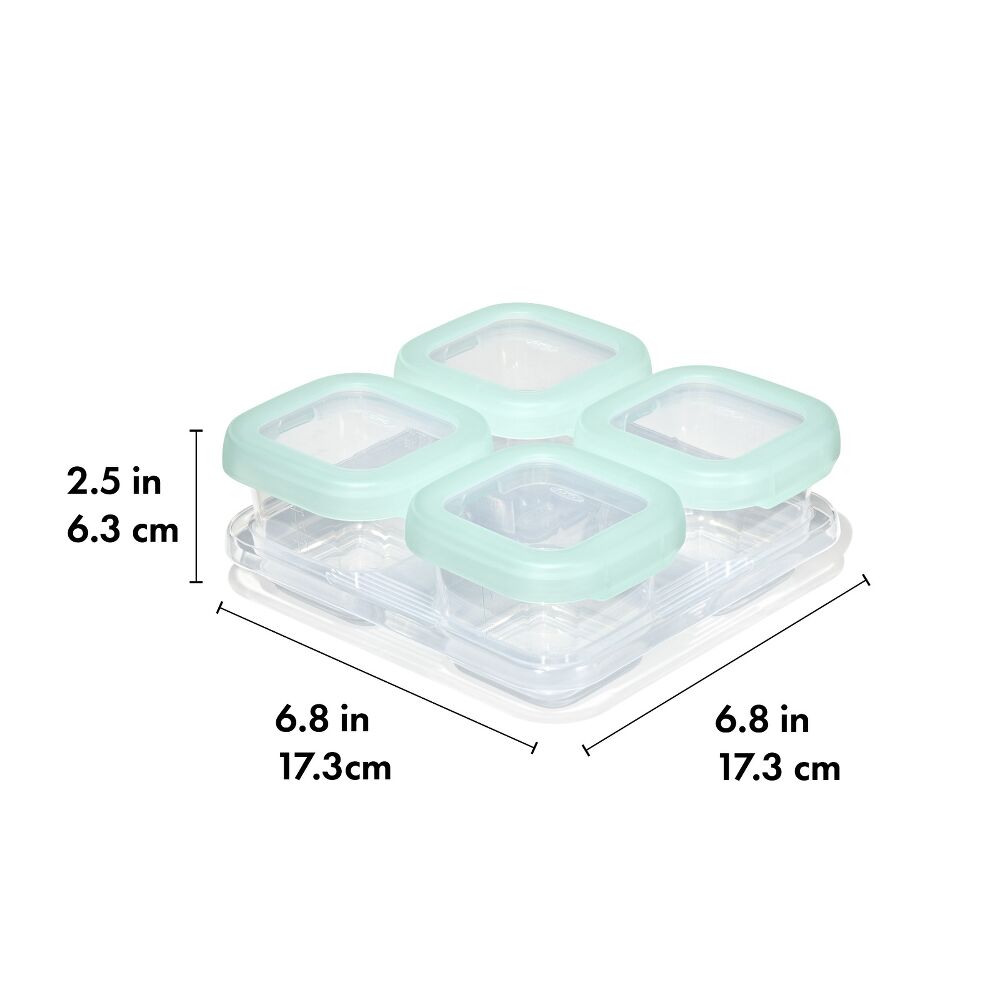 Baby Blocks Food Storage Containers (4 oz) - Opal C3