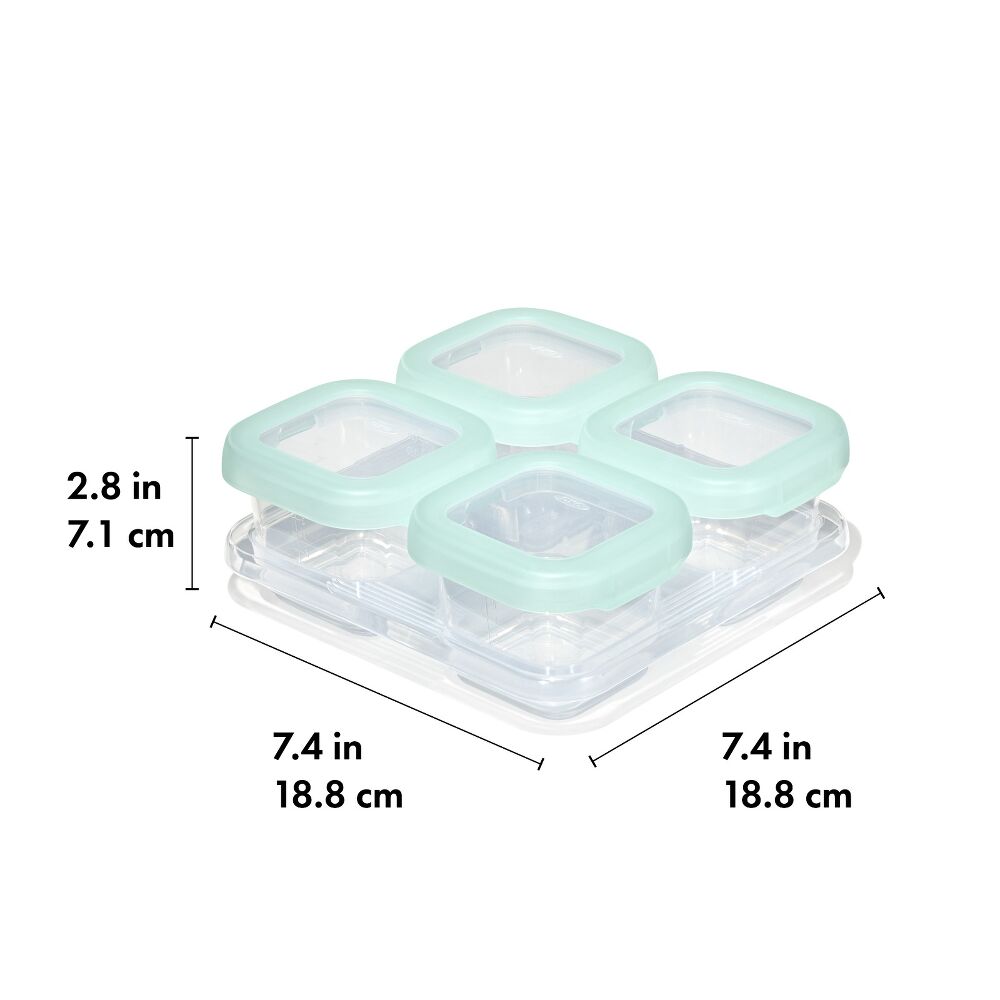 Baby Blocks Food Storage Containers (6 oz) - Opal Q7