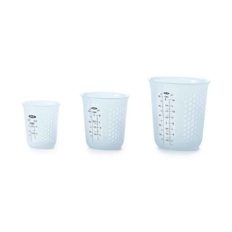 3 Piece Squeeze & Pour Silicone Measuring Cup Set S3