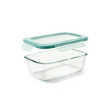 Smart Seal 8 Cup Glass Rectangle Container - Teal A7