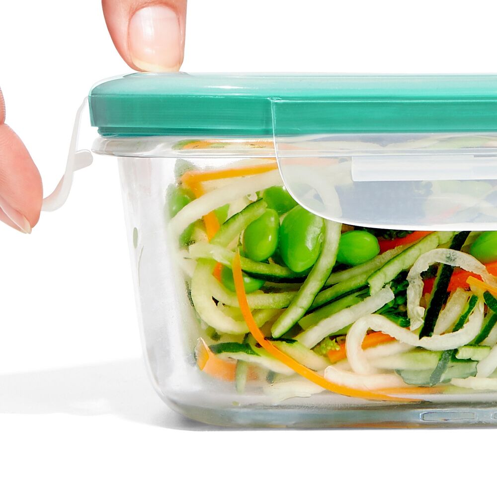 Smart Seal 3.5 Cup Glass Rectangle Container - Teal E4