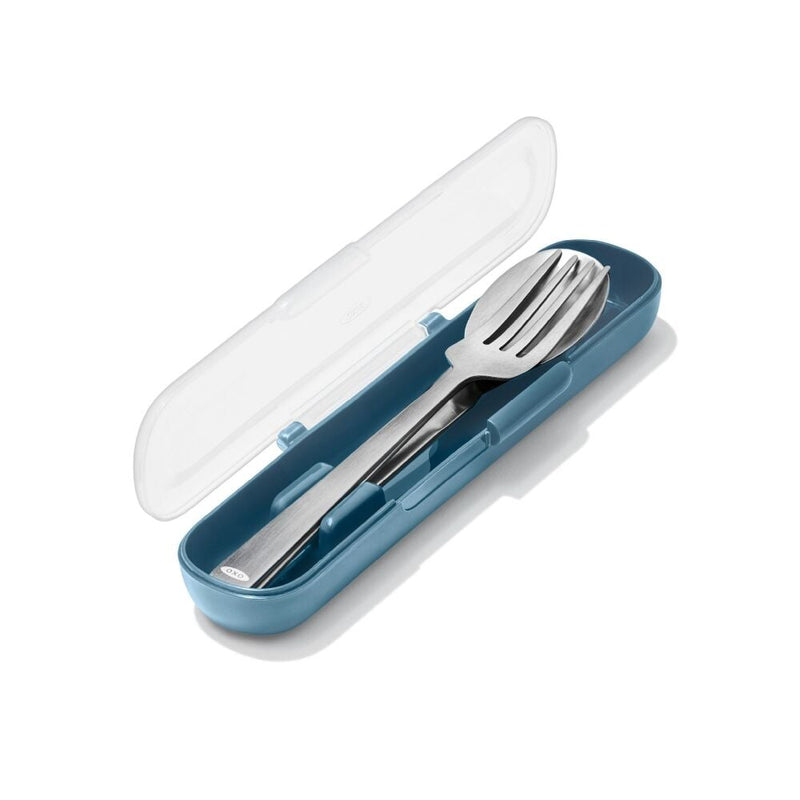 Prep & Go Stainless Steel Utensils With Case - Ocean Blue B2