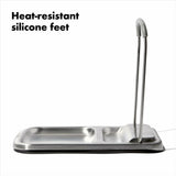 Stainless Steel Spoon Rest with Lid Holder T7