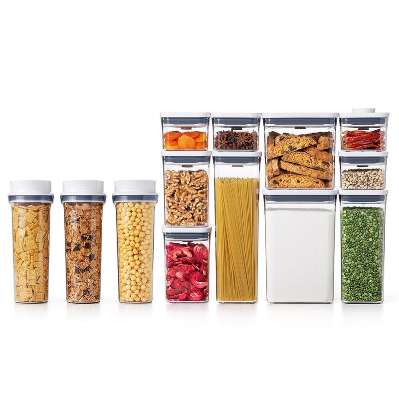 3 Piece Cereal Dispenser Set & 10-Piece POP Container Set Bundle I0