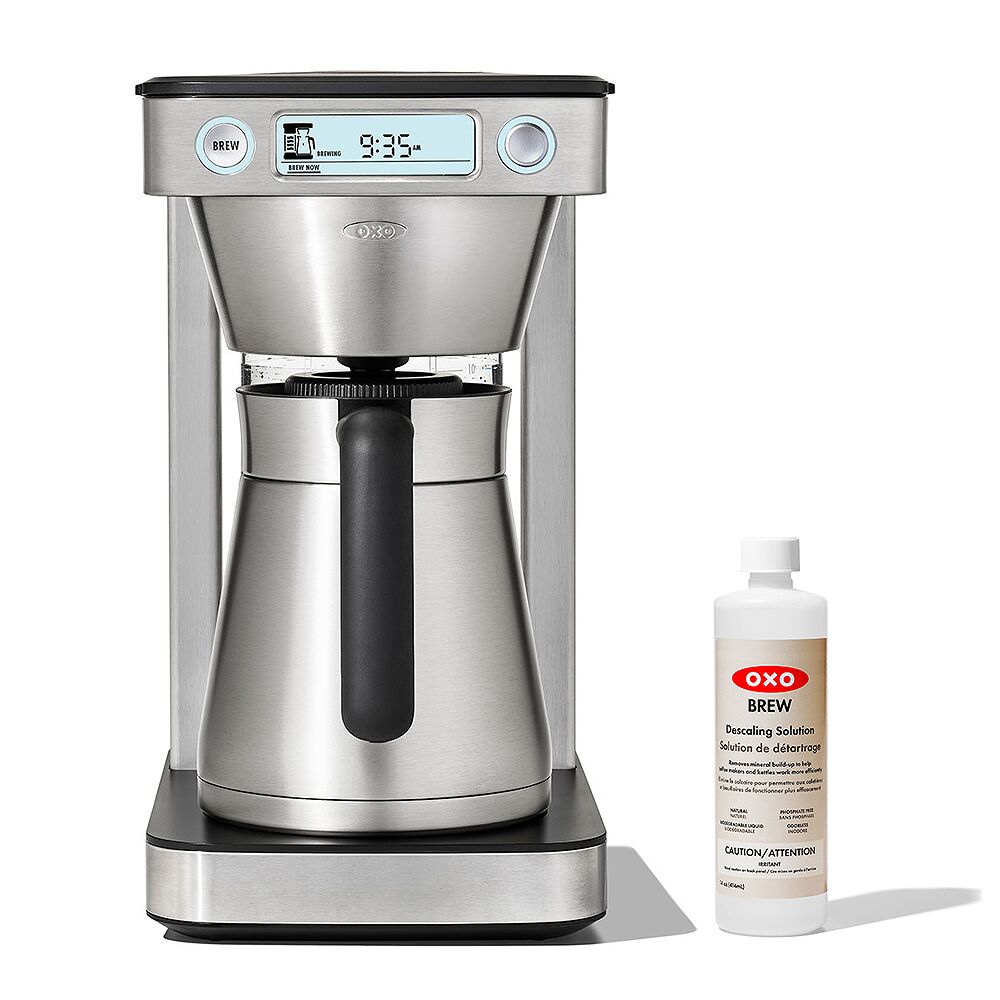 12-Cup Coffee Maker with Podless Single-Serve Function & Descaling Solution Bundle O0