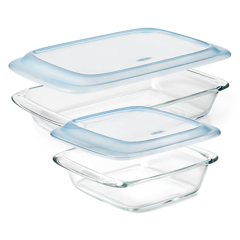 Glass Baking Dish with Lid (2.0 Qt) & Glass Baking Dish with Lid (3.0 Qt) Bundle G3