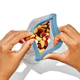 Silicone Reusable Bag  Stand-Up Snack (12 oz) - Ocean Blue O1