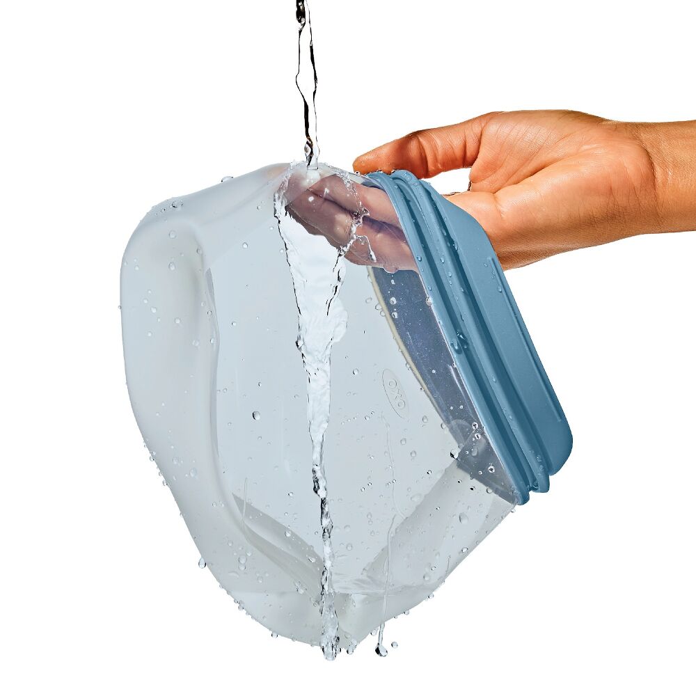 Silicone Reusable Bag  Stand-Up Quart (32 oz) - Ocean Blue E2