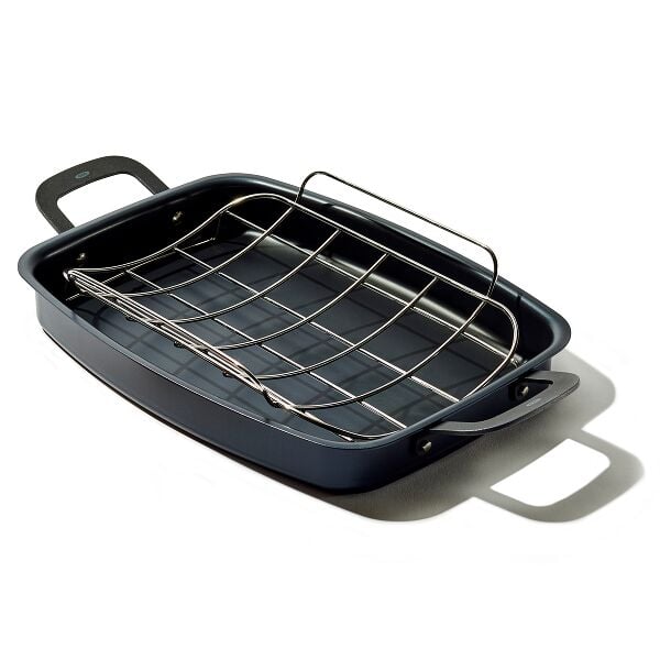 Carbon Steel Obsidian Series Roaster with Rack R6