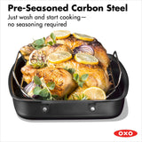Carbon Steel Obsidian Series Roaster with Rack R6