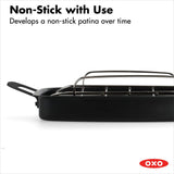 Carbon Steel Obsidian Series Roaster with Rack R6
