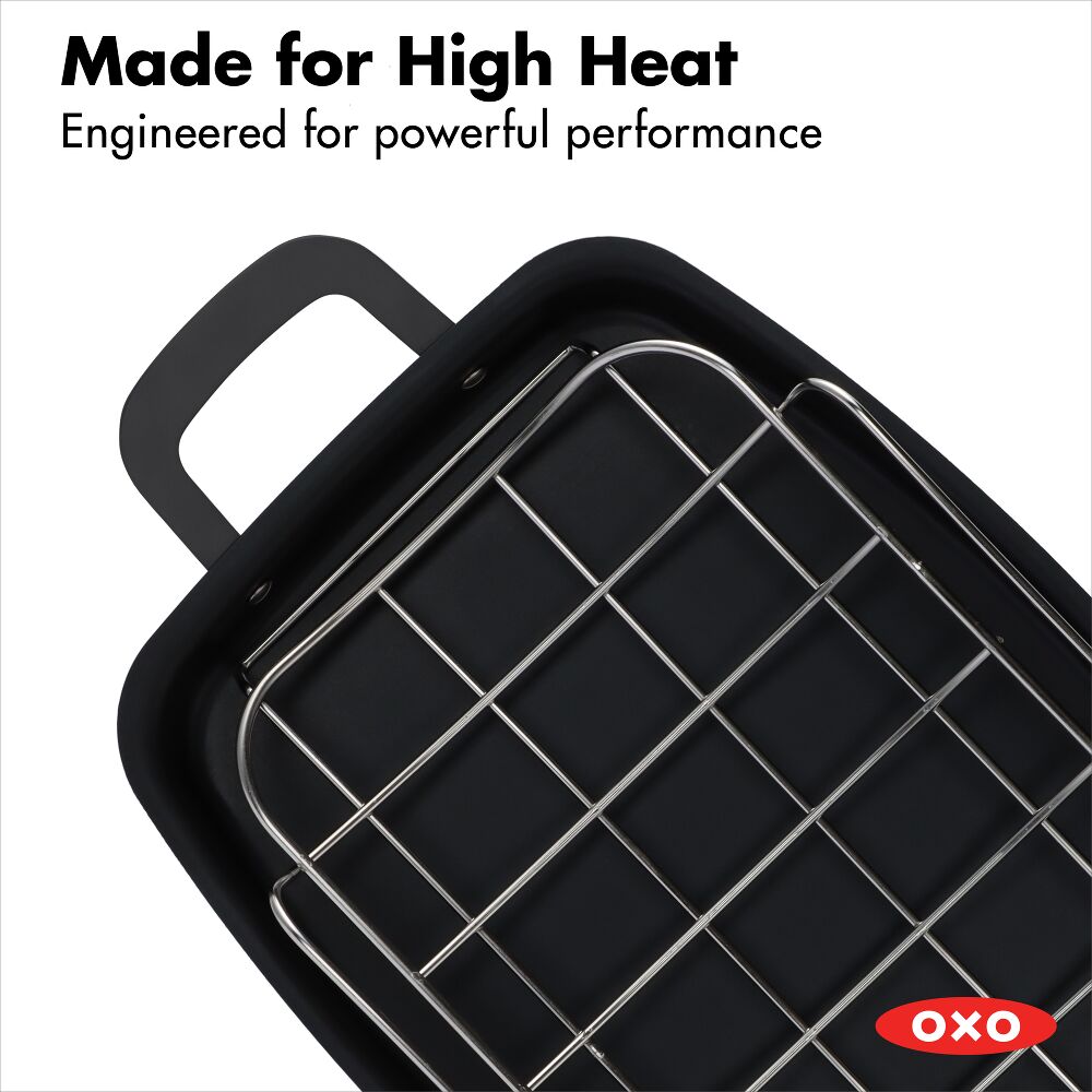 Carbon Steel Obsidian Series Roaster with Rack R6