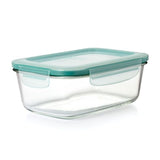 Smart Seal 8 Cup Glass Rectangle Container - Teal X1