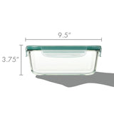 Smart Seal 8 Cup Glass Rectangle Container - Teal A7