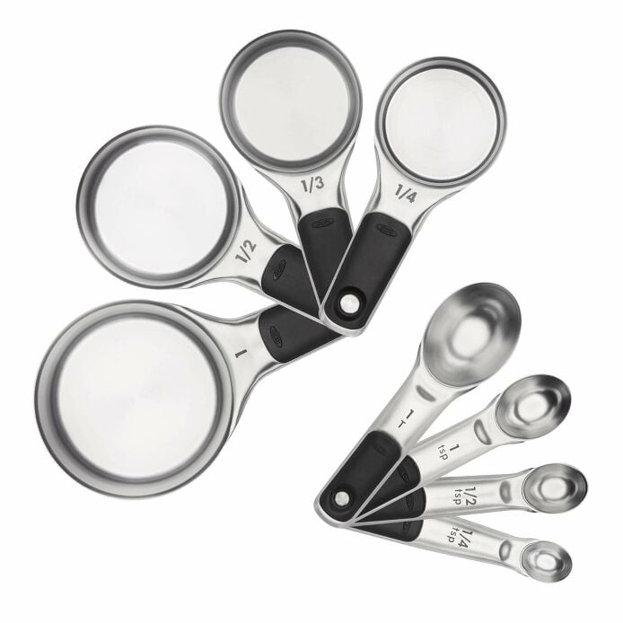 Stainless Steel Measuring Cups and Spoons Set F2