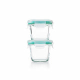 4 Piece Smart Seal Glass Mini Square Container Set S3