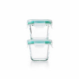 4 Piece Smart Seal Glass Mini Square Container Set S3