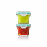 4 Piece Smart Seal Glass Mini Square Container Set S3
