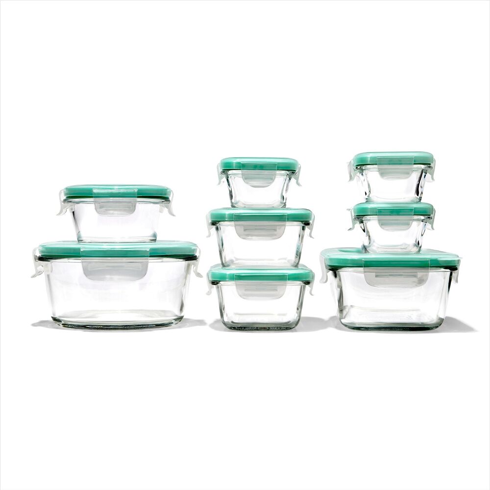 16 Piece Glass Smart Seal Everyday Container Set T1