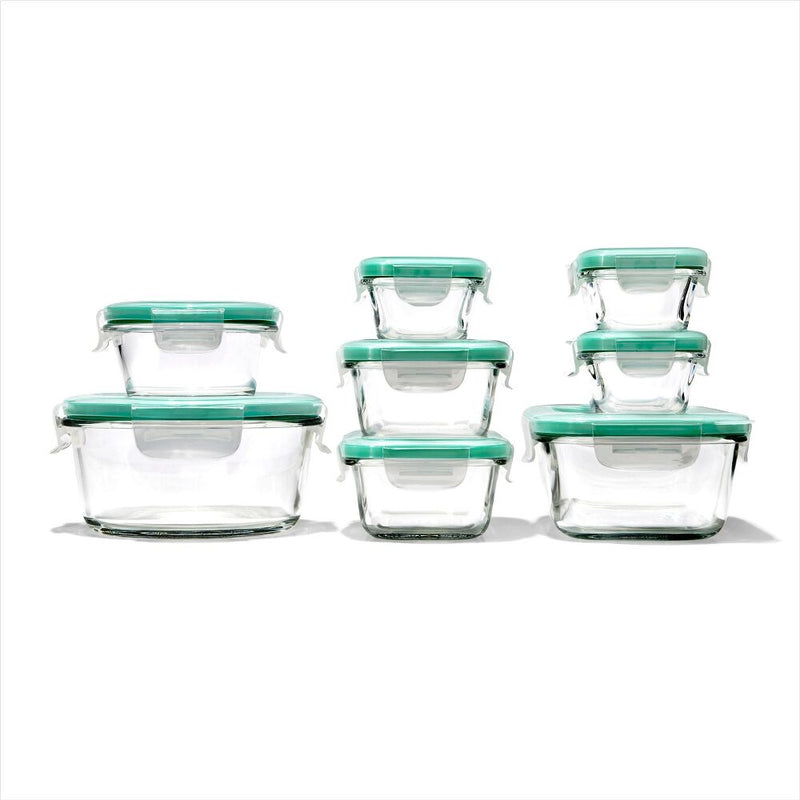 16 Piece Glass Smart Seal Everyday Container Set T1