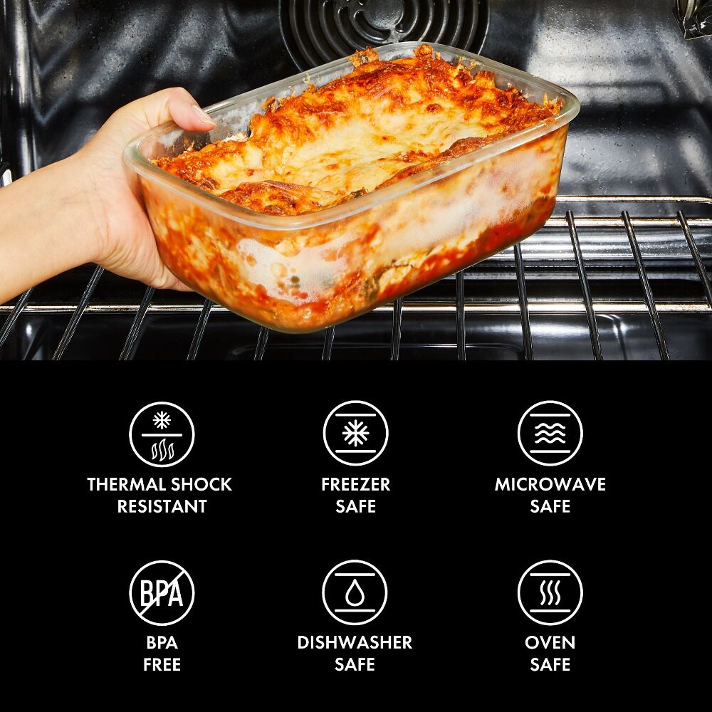 16 Piece Glass Smart Seal Everyday Container Set T1