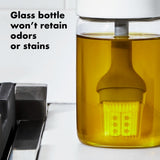 Glass Oil Bottle and Silicone Brush Set J9