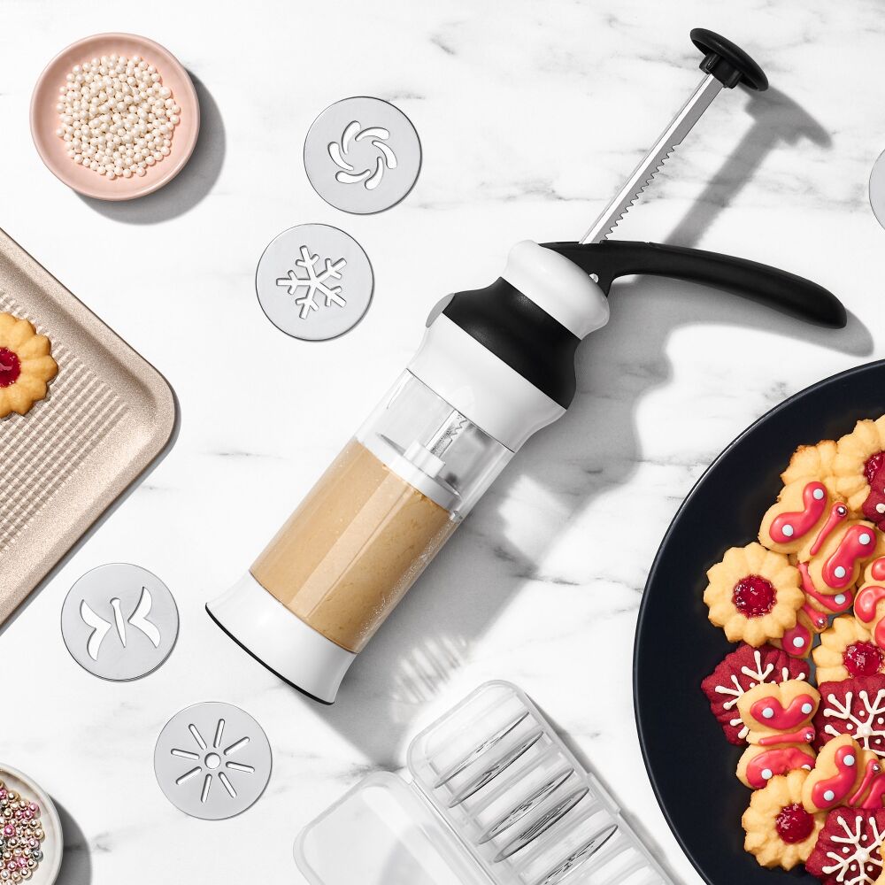 Holiday Cookie Press and Disk Set Bundle W8